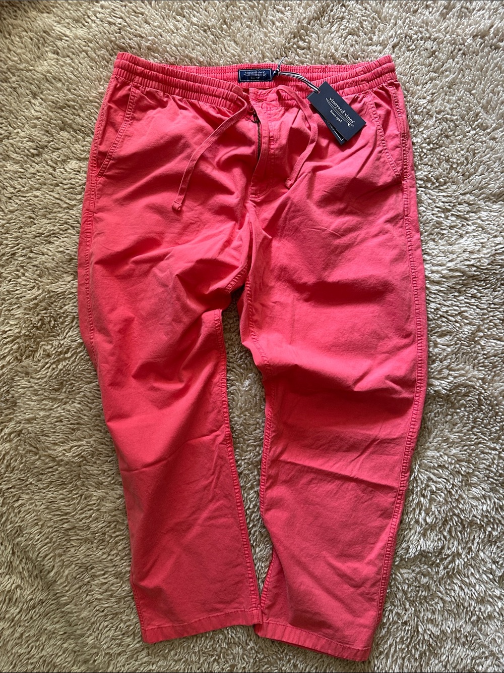 Vineyard Vines Men's Drawstring Chinos - Coral Red